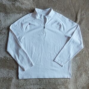 Rhone Session Men's White Performance Activewear Raglan 1/4 Zip Shirt | L